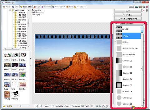 Screenshot PhotoScape Windows XP