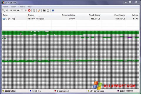 Screenshot UltraDefrag Windows XP