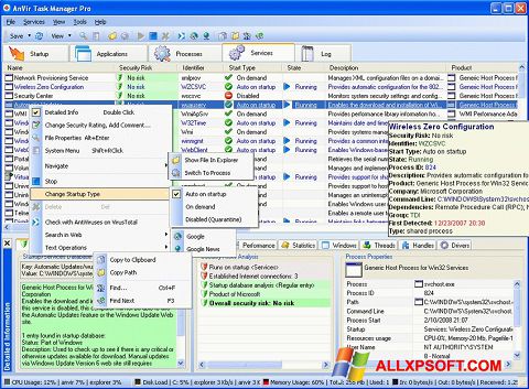 Screenshot AnVir Task Manager Windows XP