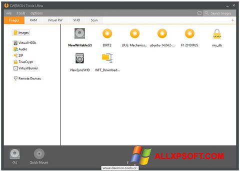 Screenshot DAEMON Tools Ultra Windows XP