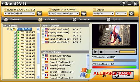 Screenshot CloneDVD Windows XP