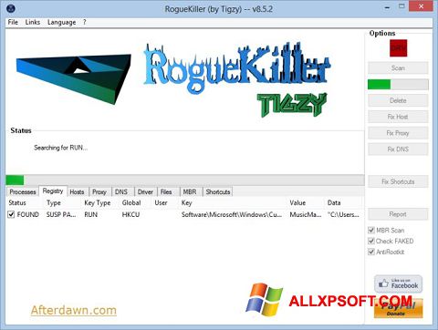 Screenshot RogueKiller Windows XP