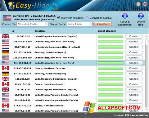 Screenshot Hide IP Easy Windows XP