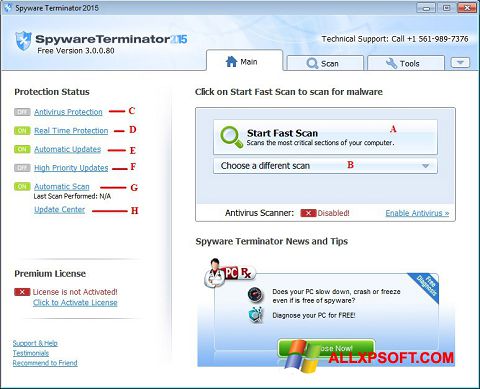 Screenshot Spyware Terminator Windows XP