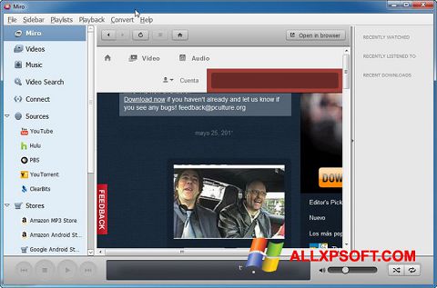 Screenshot Miro Windows XP