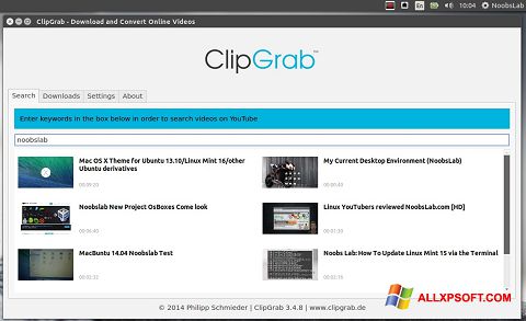 Screenshot ClipGrab Windows XP