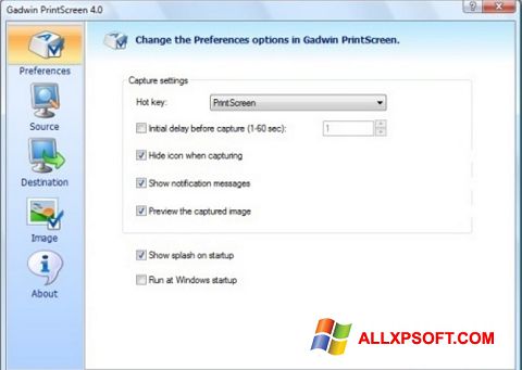 Screenshot Gadwin PrintScreen Windows XP