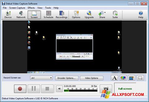 Screenshot Debut Video Capture Windows XP