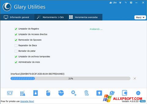 Screenshot Glary Utilities Windows XP