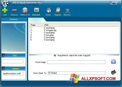 Screenshot Epub Reader Windows XP