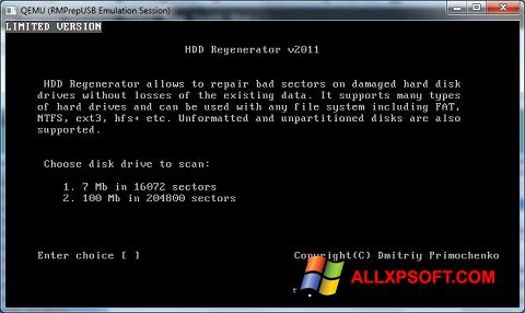 Screenshot HDD Regenerator Windows XP