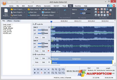 Screenshot AVS Audio Editor Windows XP