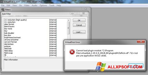 Screenshot VirtualDub Windows XP