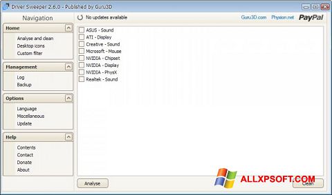 Screenshot Driver Sweeper Windows XP
