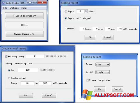 Screenshot GS Auto Clicker Windows XP