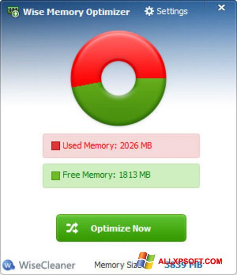 Screenshot Wise Memory Optimizer Windows XP