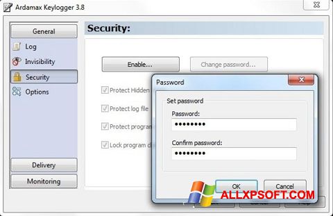 Screenshot Ardamax Keylogger Windows XP