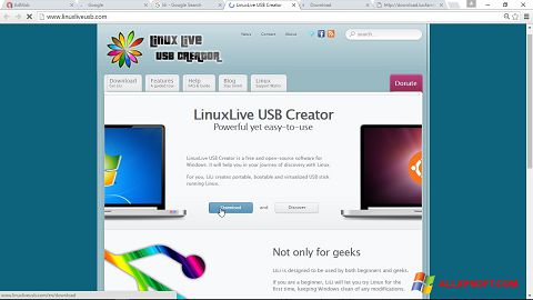 Screenshot LinuxLive USB Creator Windows XP