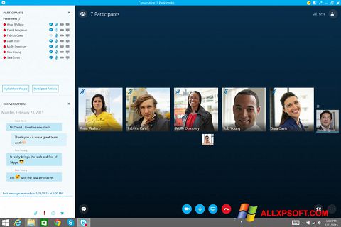 Screenshot Skype for Business Windows XP