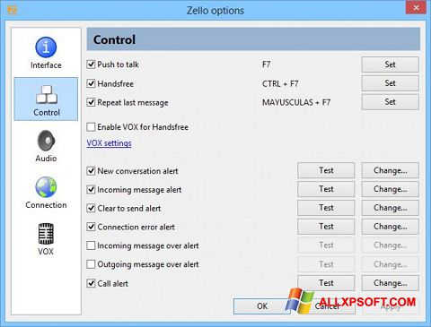 Screenshot Zello Windows XP