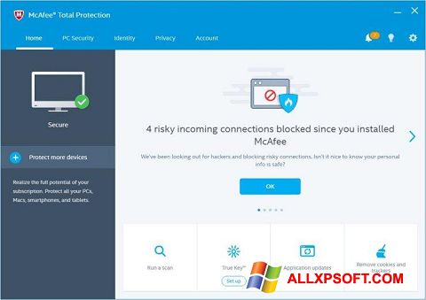 Screenshot McAfee Total Protection Windows XP