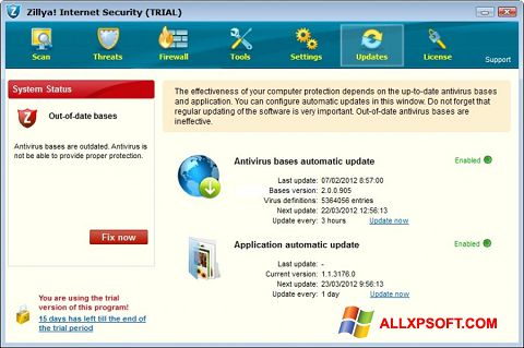Screenshot Zillya! Windows XP