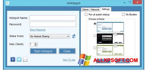 Screenshot mHotspot Windows XP