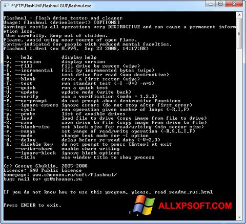Screenshot Flashnul Windows XP