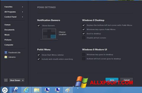 Screenshot Pokki Windows XP