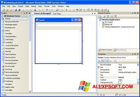 Screenshot Microsoft Visual Basic Windows XP