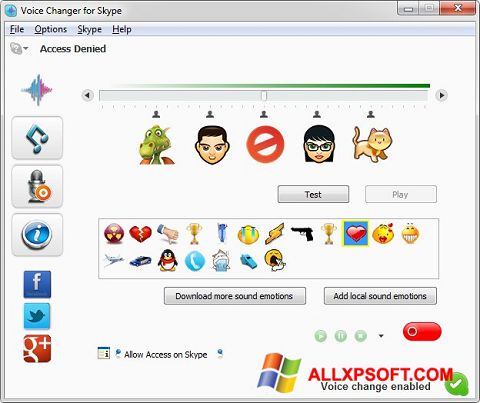 Screenshot Skype Voice Changer Windows XP