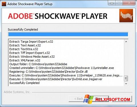 Screenshot Shockwave Player Windows XP