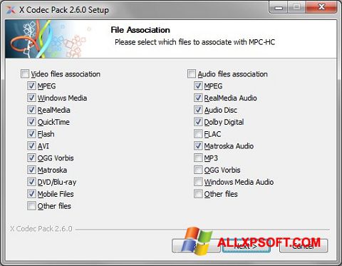 Screenshot X Codec Pack Windows XP