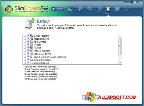 Screenshot SlimDrivers Windows XP