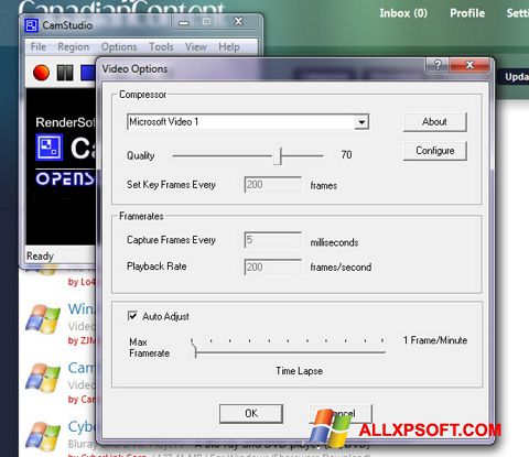 Screenshot CamStudio Windows XP