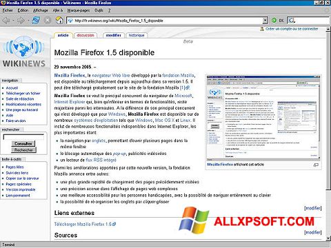 Screenshot Mozilla Firefox Windows XP
