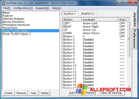 Screenshot JoyToKey Windows XP
