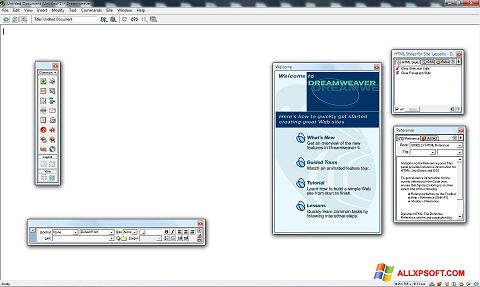 Screenshot Macromedia Dreamweaver Windows XP