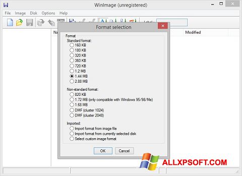 Screenshot WinImage Windows XP