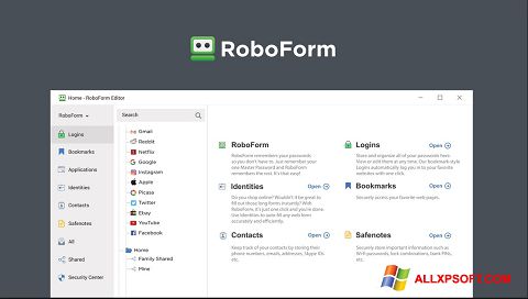 Screenshot RoboForm Windows XP