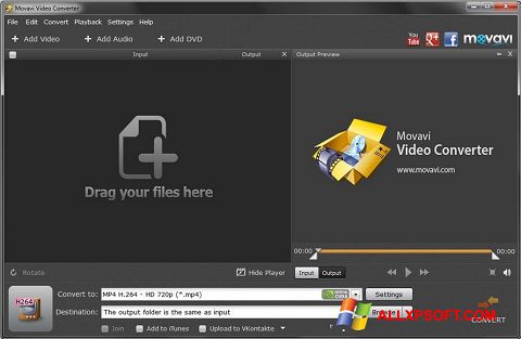 Screenshot Movavi Video Converter Windows XP