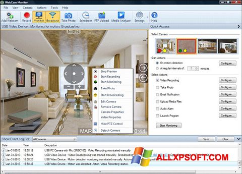 Screenshot WebCam Monitor Windows XP