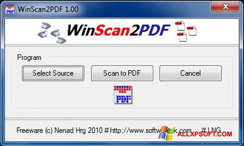 Screenshot WinScan2PDF Windows XP
