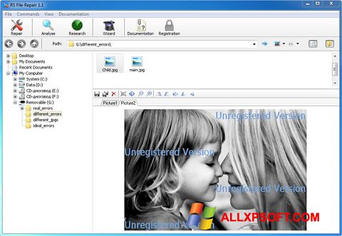 Screenshot File Repair Windows XP