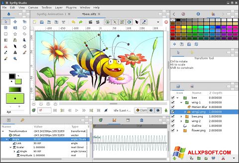 Screenshot Synfig Studio Windows XP