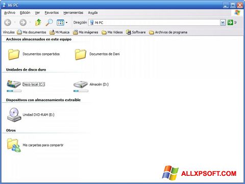 Screenshot Vista Drive Icon Windows XP