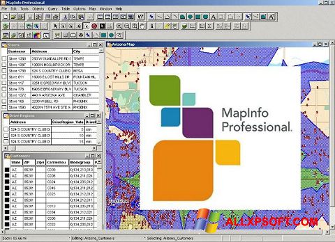 Screenshot MapInfo Professional Windows XP