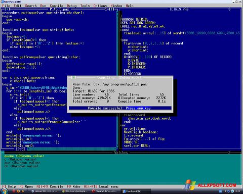 Screenshot Free Pascal Windows XP