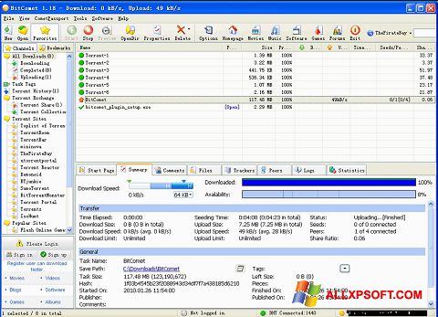 Screenshot BitComet Windows XP
