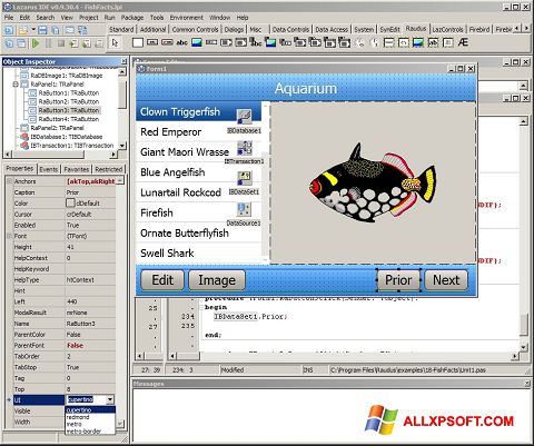 Screenshot Lazarus Windows XP